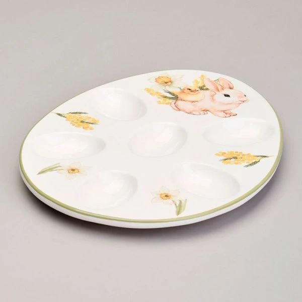 Блюдо на 6 яиц 26*20*2,5см керамика SUNDAY (24) Блюдо на 6 яиц 26*20*2,5см керамика SUNDAY (24)