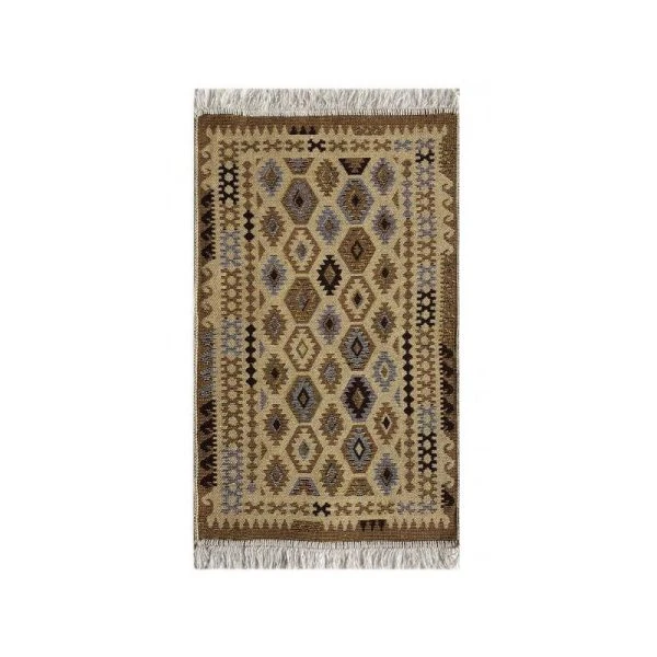 Коврик интерьерный 60*120см хлопок Kilim Usak коричневый-бежевый (5) Коврик интерьерный 60*120см хлопок Kilim Usak коричневый-бежевый (5)