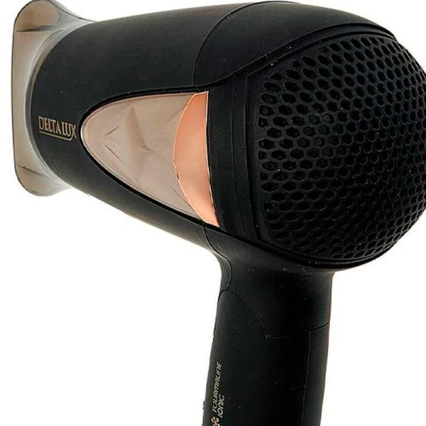 Фен складной пластик DELTA LUX DL-0935 черно-золотой 1400Вт (24) Фен складной пластик DELTA LUX DL-0935 черно-золотой 1400Вт (24)