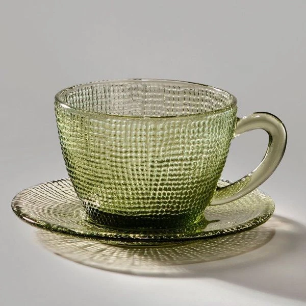 Чайный набор 2пр стекло TEMPO GREEN на 1 персону 350мл (12) Чайный набор 2пр стекло TEMPO GREEN на 1 персону 350мл (12)