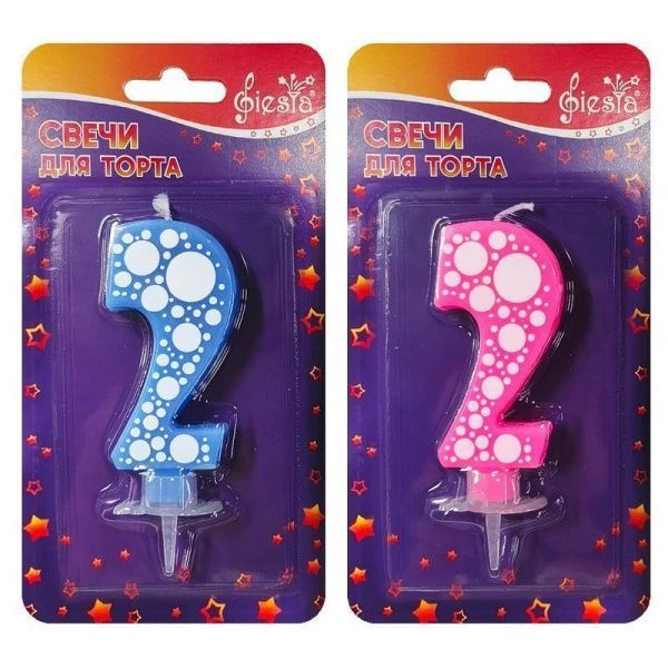 Свеча в торт стеарин Цифра ЗАБАВА 2 розовый/голубой (24) Свеча в торт стеарин Цифра ЗАБАВА 2 розовый/голубой (24)