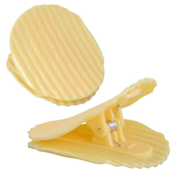 Зажим для пакетов набор 2шт 6*5*3,5см пластик Чипсы VL75-45 (12/144) Зажим для пакетов набор 2шт 6*5*3,5см пластик Чипсы VL75-45 (12/144)