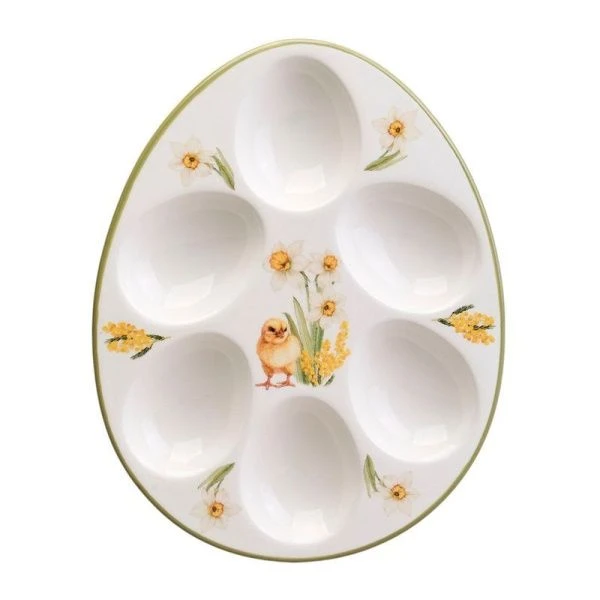 Блюдо на 6 яиц 20,5*16*2,5см керамика SUNDAY (36) Блюдо на 6 яиц 20,5*16*2,5см керамика SUNDAY (36)