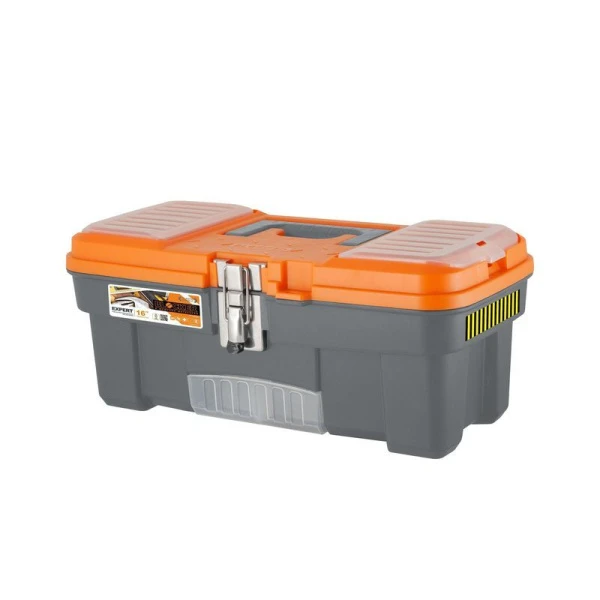 Ящик для инструментов 414*212*175мм пластик Blocker Expert 16" с металлическим замком серо-свинцовый/оранжевый (14) Ящик для инструментов 414*212*175мм пластик Blocker Expert 16" с металлическим замком серо-свинцовый/оранжевый (14)