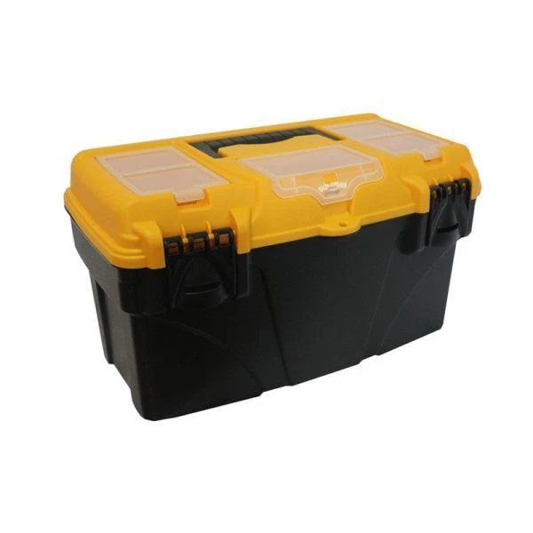 Ящик для инструментов 215*197*410мм пластик ТИТАН 16' с секциями черный с желтым (4) Ящик для инструментов 215*197*410мм пластик ТИТАН 16' с секциями черный с желтым (4)