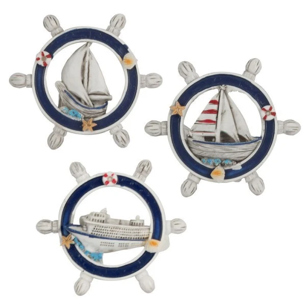 Магнит Штурвал 7,5см, 4 вида JC-9650/2245 (576) Магнит Штурвал 7,5см, 4 вида JC-9650/2245 (576)