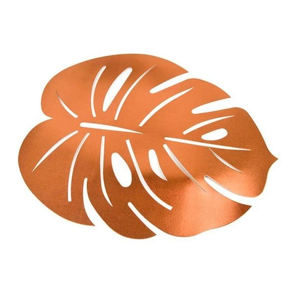 Салфетка сервировочная ПВХ 42*33см фигурная Медный лист (4/360) ВЫВОД Салфетка сервировочная ПВХ 42*33см фигурная Медный лист (4/360) ВЫВОД