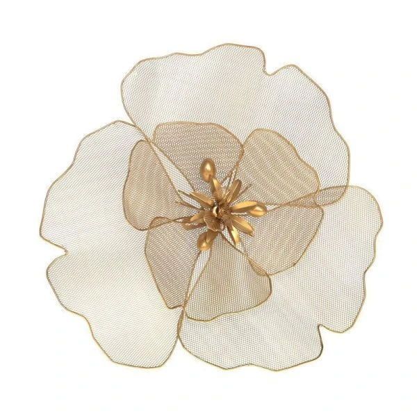 Панно настенное металл 41*6*41см Цветок кремовый (6) Панно настенное металл 41*6*41см Цветок кремовый (6)