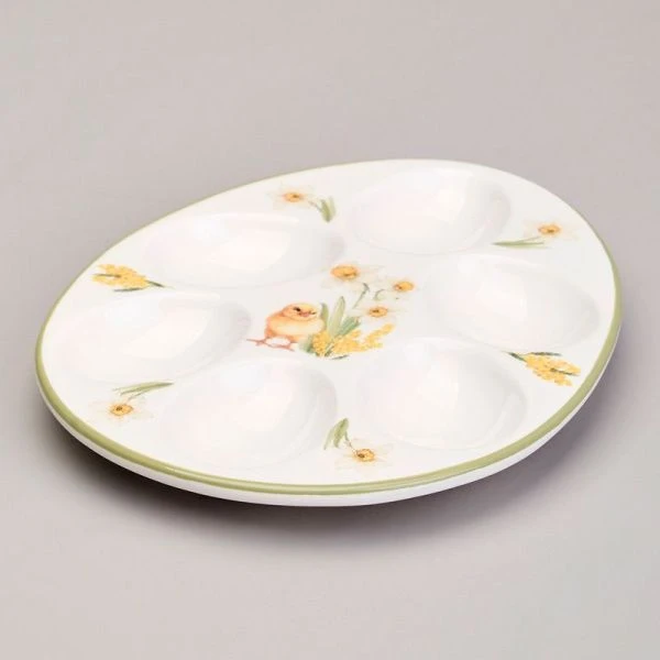 Блюдо на 6 яиц 20,5*16*2,5см керамика SUNDAY (36) Блюдо на 6 яиц 20,5*16*2,5см керамика SUNDAY (36)