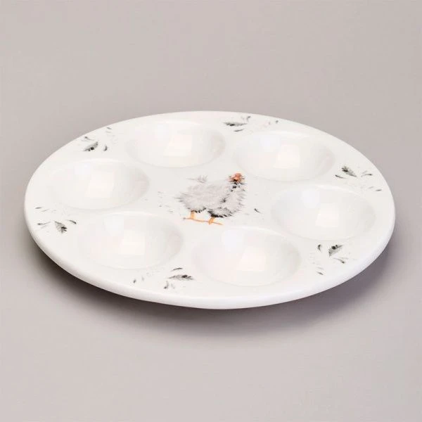 Блюдо на 6 яиц 18*18*2,5см керамика FUNNY HENS (36) Блюдо на 6 яиц 18*18*2,5см керамика FUNNY HENS (36)