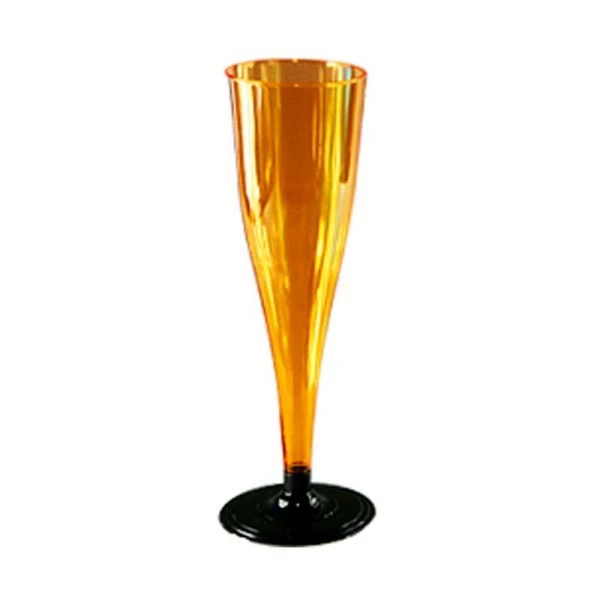 Фужер одноразовый для шампанского пластик 170мл оранжевый (6/564) Фужер одноразовый для шампанского пластик 170мл оранжевый (6/564)